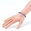 Handmade Round Evil Eye Lampwork Beaded Stretch Bracelets LS-X-BJEW-JB05974-02-3