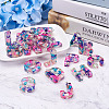 26Pcs 26 Letters Transparent Epoxy Resin Pendants CRES-TA0001-15-6