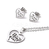 Mother's Day 304 Stainless Steel Jewelry Sets SJEW-D094-32P-3