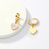 Vintage 201 Stainless Steel Heart Hoop Earrings JU3003-2
