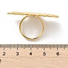 Flower 304 Stainless Steel White Shell Finger Rings for Women RJEW-G346-11G-02-5