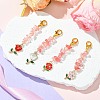 4Pcs Valentine's Day Alloy Enamel Rose Pendant Decorations HJEW-JM02858-2