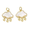 Brass Shell Charms KK-T085-04G-1