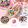 200Pcs Round Food Grade Eco-Friendly Silicone Beads SIL-CJ0001-90-3