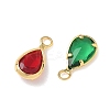 Brass with Cubic Zirconia & Glass Pendants KK-Z136-14G-2