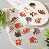 16Pcs 8 Styles Alloy Enamel Pendants ENAM-TA0001-79-6