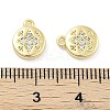 Brass Micro Pave Cubic Zirconia Pendants ZIRC-P120-01G-3