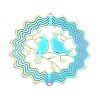 201 Stainless Steel 3D Rotating Hanging Wind Spinner STAS-T064-97-1