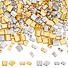 180Pcs 4 Styles 2-Hole Glass Seed Beads SEED-ME0001-09B-1