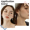 16Pcs 2 Styles Brass Huggie Hoop Earring Findings KK-BBC0008-52-5
