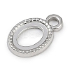 304 Stainless Steel Pendant Cabochon Settings STAS-B092-01P-2