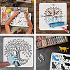 PET Hollow Out Drawing Painting Stencils DIY-WH0391-0465-4
