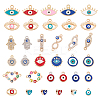 30Pcs 12 Styles Alloy Enamel Pendants & 4Pcs 4 Styles Alloy Links FIND-AR0001-25-1
