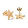 Ion Plating(IP) 304 Stainless Steel Star with Heart Stud Earrings for Women STAS-I693-05G-2
