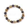 Natural Labradorite Beaded Stretch Rings RJEW-JR00867-07-2