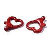 Spray Painted Eco-Friendly Alloy Lobster Claw Clasps PALLOY-T080-05G-NR-3