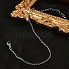 Brass Rolo Chain Bracelets for Women BJEW-G735-05P-2