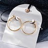Brass Hoop Earrings EJEW-R014-17A-G-3