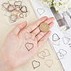50Pcs 5 Colors PVD Vacuum Plating 304 Stainless Steel Hoop Earring Findings STAS-UN0023-09-2