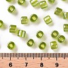 Transparent Colours Luster Glass Round Bugle Beads SEED-S045-001A-D01-4