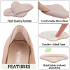 6 Pairs 2 Colors Cotton Anti-Wear Heel Grips FIND-GF0005-49-5