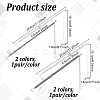 4 Pairs 4 Styles Rhinestone Chain Non-slip Bra Straps FIND-GO0002-51-2