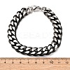304 Stainless Steel Cuban Link Chain Bracelets for Men Women BJEW-C124-04B-02-5