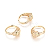 Adjustable Brass Finger Rings RJEW-G096-34G-1