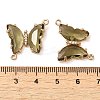 Brass Pave Faceted Glass Connector Charms FIND-Z020-04S-3
