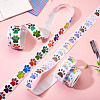 2 Rolls 2 Colors Dog Paw Print Paper Stickers DIY-TA0011-56-5