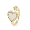 Brass Micro Pave Cubic Zirconia Open Cuff Rings for Women RJEW-K308-03B-G-2