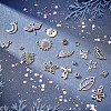 140Pcs 14 Style Tibetan Style Alloy Pendants FIND-SC0001-97-4