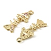 Brass Micro Pave Cubic Zirconia Pendants KK-C107-16G-2