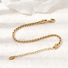 304 Stainless Steel Twisted Curb Chains Bracelets for Women BJEW-A158-02G-G-2