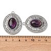 Natural Amethyst Oval Pendants STAS-L080-010P-03-3