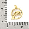 Rack Plating Brass Micro Pave Clear Cubic Zirconia Pendants KK-K341-58G-3