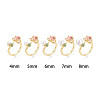 Lotus Brass Enamel Cuff Rings Setting KK-T079-14G-4