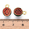 Fruit Alloy Enamel Charms ENAM-N062-06F-3