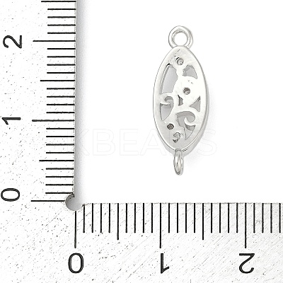 Brass Clear Cubic Zirconia Connector Charms KK-Z094-06P-01-1