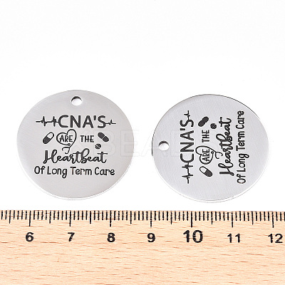 Non-Tarnish 201 Stainless Steel Pendants LS-STAS-T064-38P-4-1