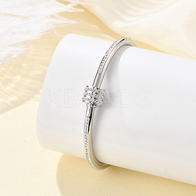 304 Stainless Steel Rhinestone Bangles for Women BJEW-Z092-04P-1