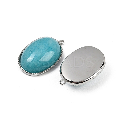 Dyed Natural White Jade Pendants STAS-F322-15P-03-1