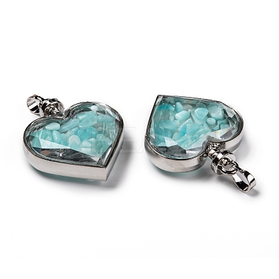 Glass Bottle Pendants G-Z010-02N-1