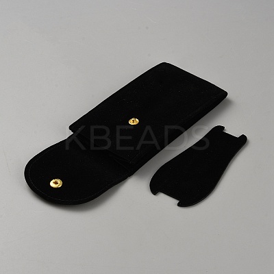 Rectangle Velvet Single Watch Storage Bag ABAG-WH0038-63B-1