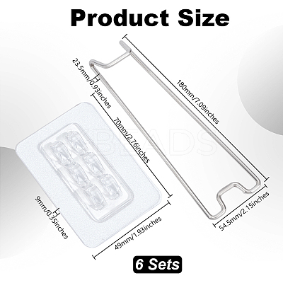 201 Stainless Steel Picture Frame Stand AJEW-WH0651-43B-1