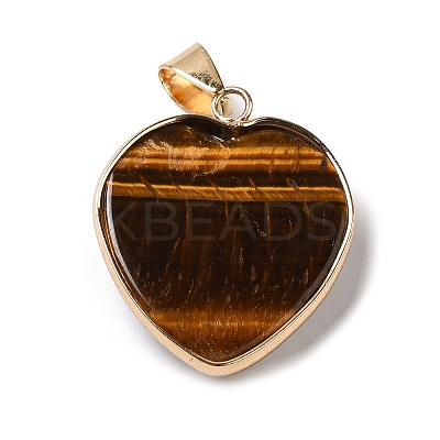 Natural Tiger Eye Pendants G-K335-04G-14-1