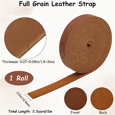 2M Flat AB Grade Cowhide Leather Cord AJEW-WH0479-73F-01-1