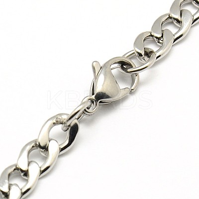 Tarnish Resistant 304 Stainless Steel Curb Chain/Twisted Chain Bracelet Making LS-STAS-A028-B122P-1
