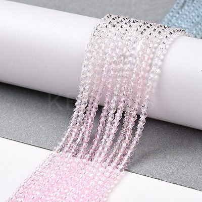 Transparent Gradient Color Glass Beads Strands GLAA-G101-2mm-06-1