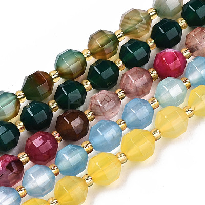 Natural Agate Beads Strands G-T131-82B-1